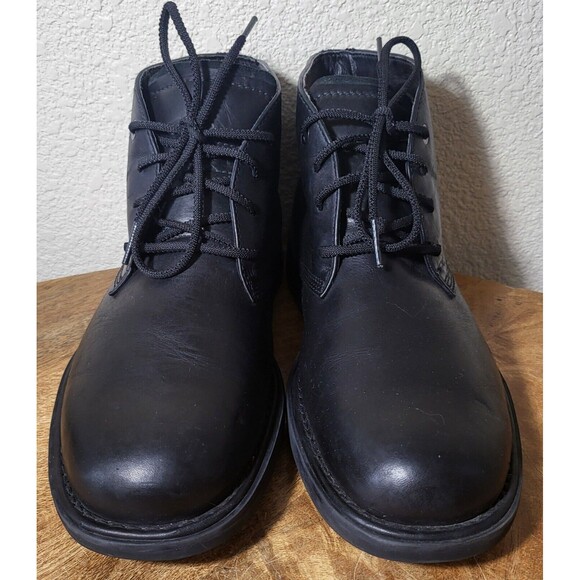 Timberland Chukka Men\'s 9.5M Black Full Grain Waterproof Leather Boots 88586 EUC main image 4
